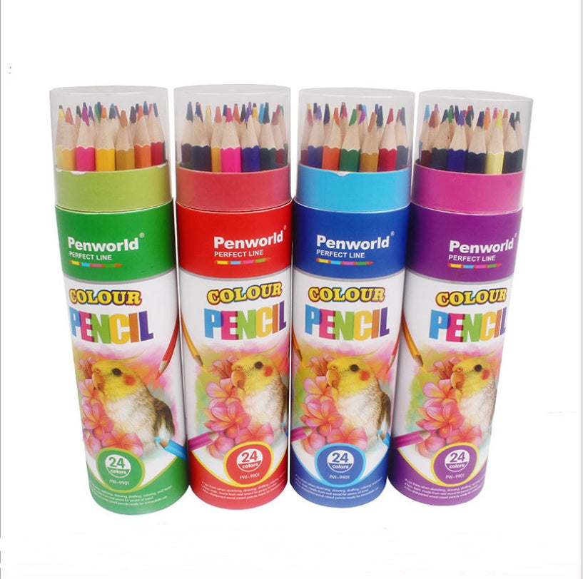 tubo de lápices de color de 24 colores