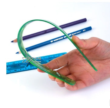 Regla de plástico de 30 cm, regla blanda