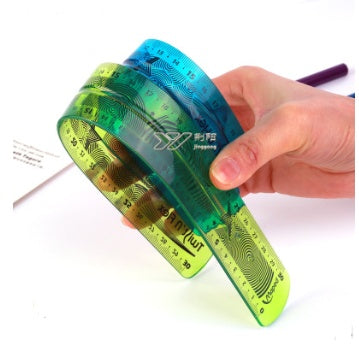 Regla de plástico de 30 cm, regla blanda