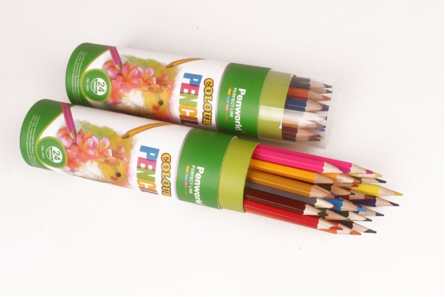 tubo de lápices de color de 24 colores