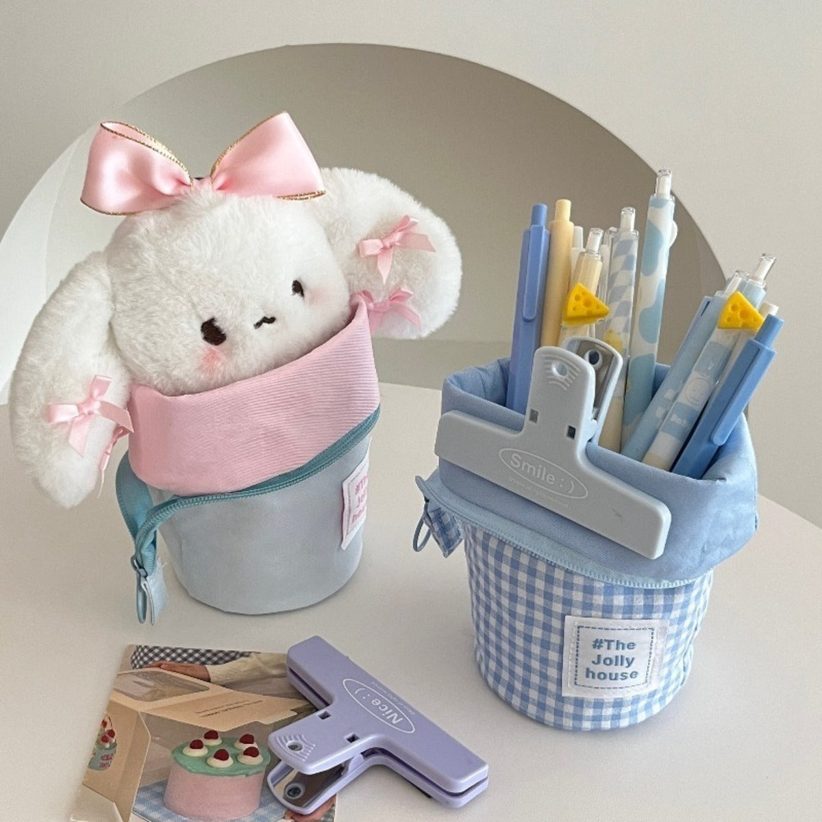 Estuche de lápiz y bolígrafo de pie plegable con compartimentos, bolsa de lápiz de gran capacidad, útiles escolares estéticos para chicas, chicos y adultos.
