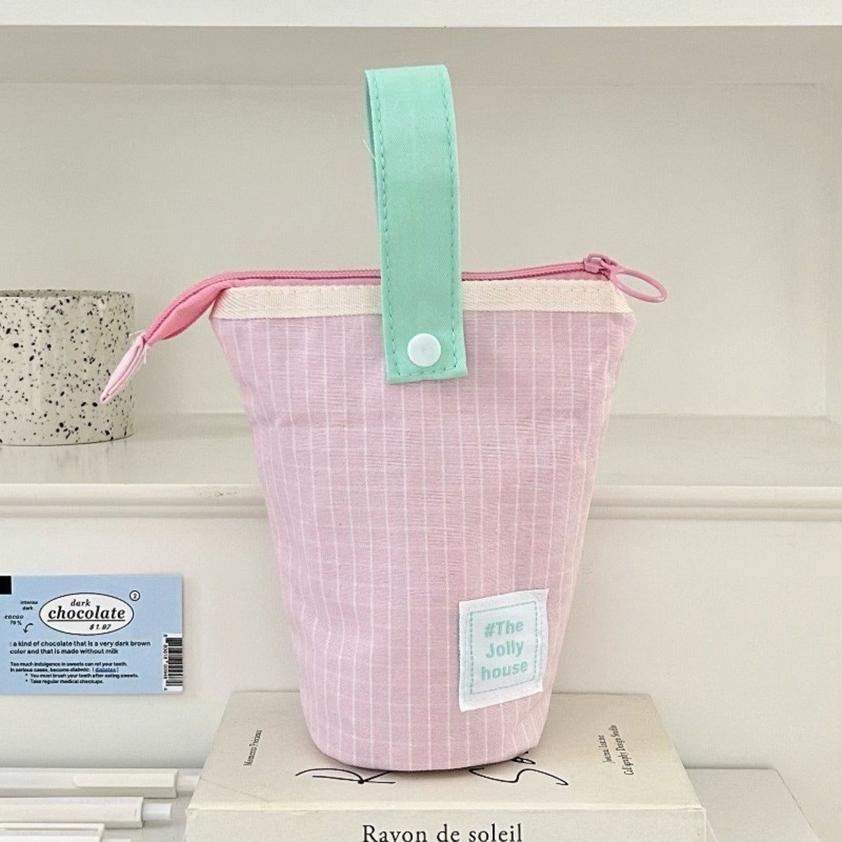 Estuche de lápiz y bolígrafo de pie plegable con compartimentos, bolsa de lápiz de gran capacidad, útiles escolares estéticos para chicas, chicos y adultos.