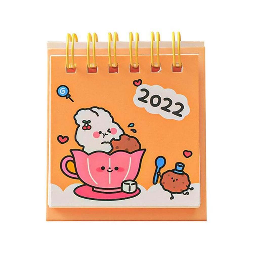 Mini Calendario de Escritorio Creativo con Dibujos Animados para Recordar Cosas