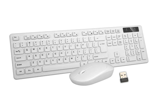 Juego de teclado y ratón inalámbricos de 2.4GHz con dongle USB para PC portátil de tamaño completo NUEVO
