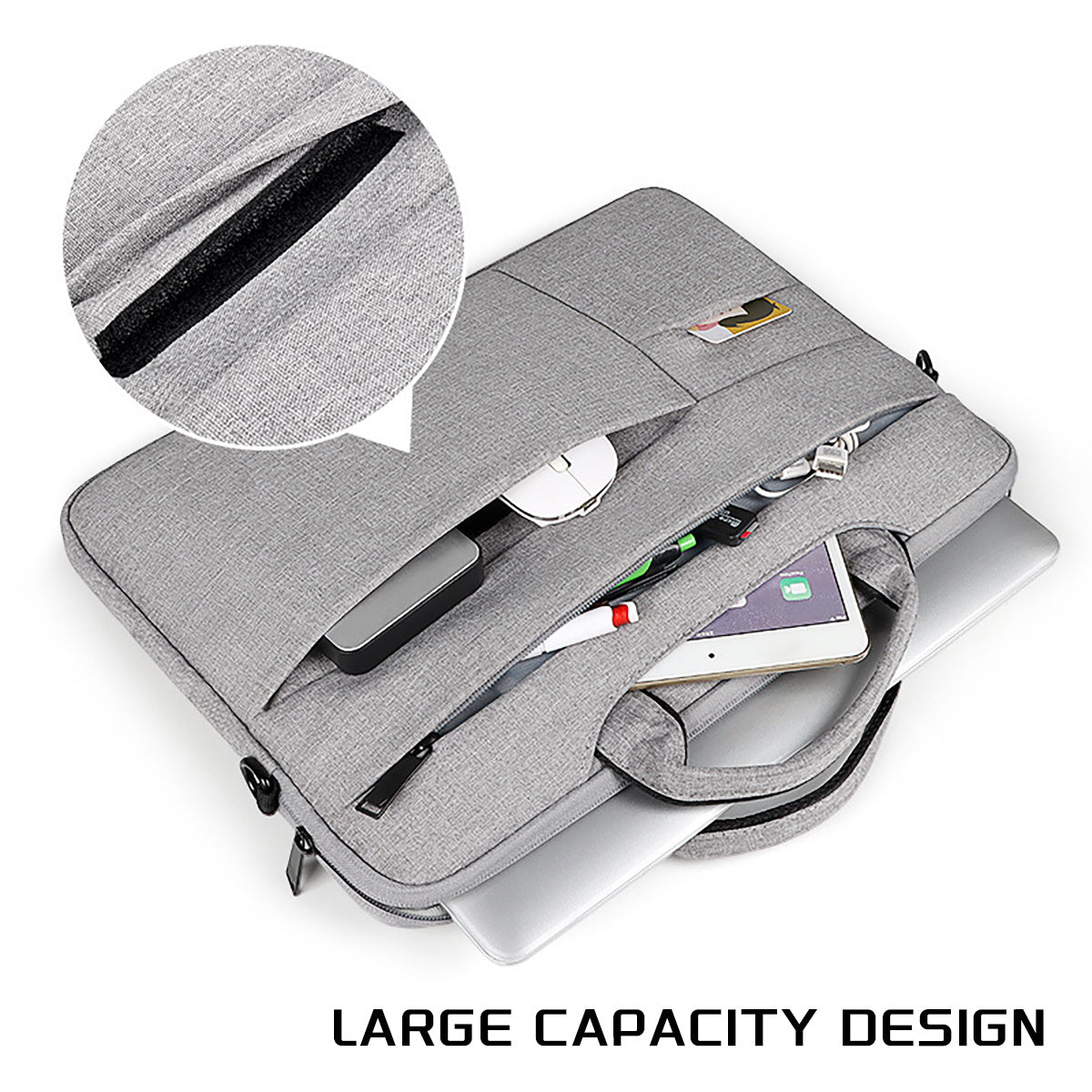 Bolsa para computadora portátil de 13-15.6 pulgadas, maletín para llevar computadora con correa para el hombro, bolsa para computadora portátil de negocios, ocio o escuela