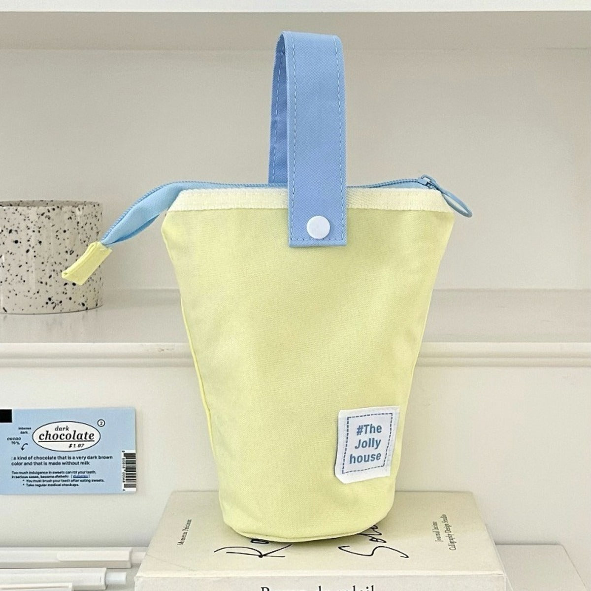 Estuche de lápiz y bolígrafo de pie plegable con compartimentos, bolsa de lápiz de gran capacidad, útiles escolares estéticos para chicas, chicos y adultos.