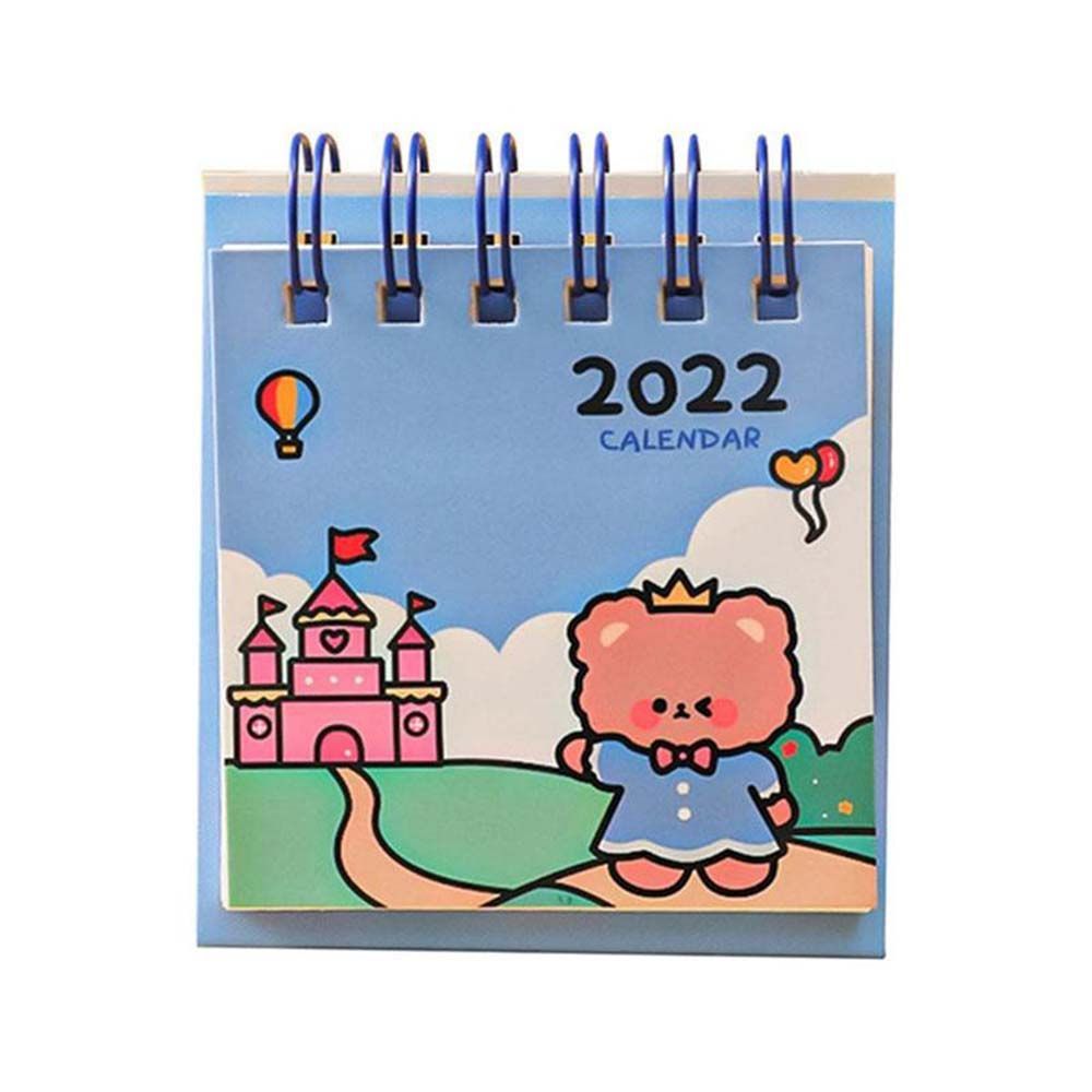 Mini Calendario de Escritorio Creativo con Dibujos Animados para Recordar Cosas